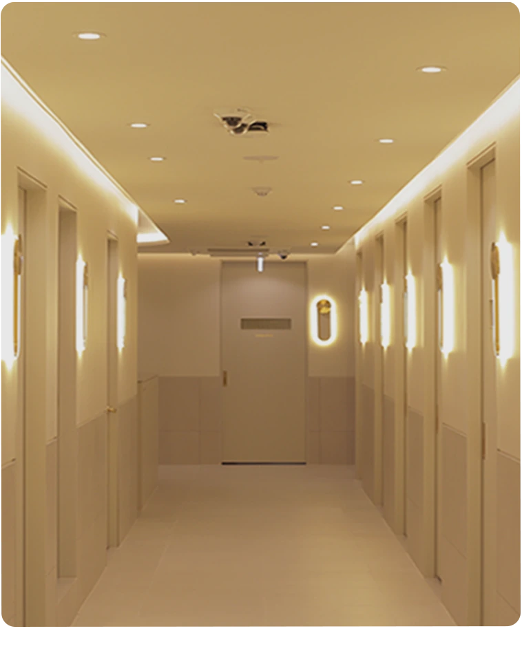 1人用回復室、4階Suite roomの廊下