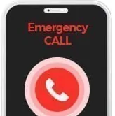 Emergency CALL画面が表示されたスマートフォン